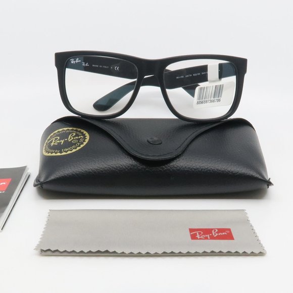 Ray-Ban Other - RB 4165 622/5X Ray-Ban New Matte Black/ Clear Justin Glasses with case